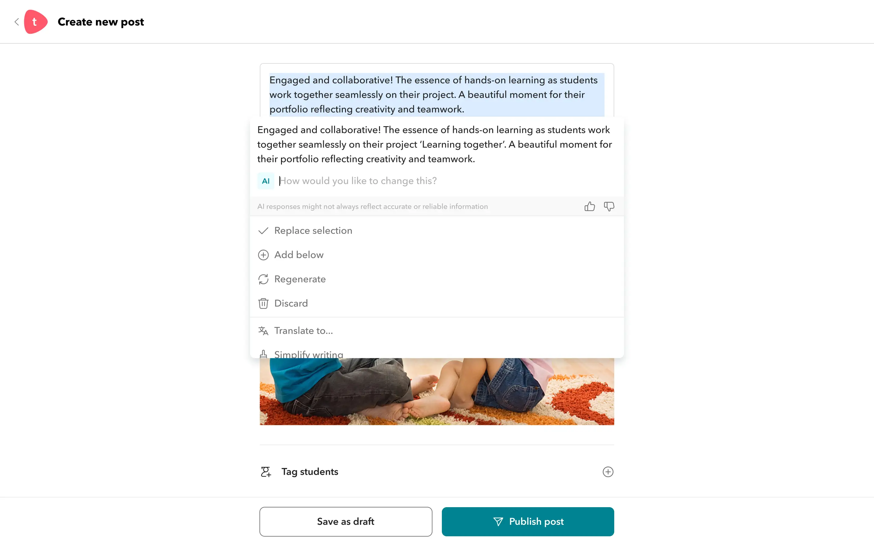 Craft portfolio captions Craft portfolio captions image