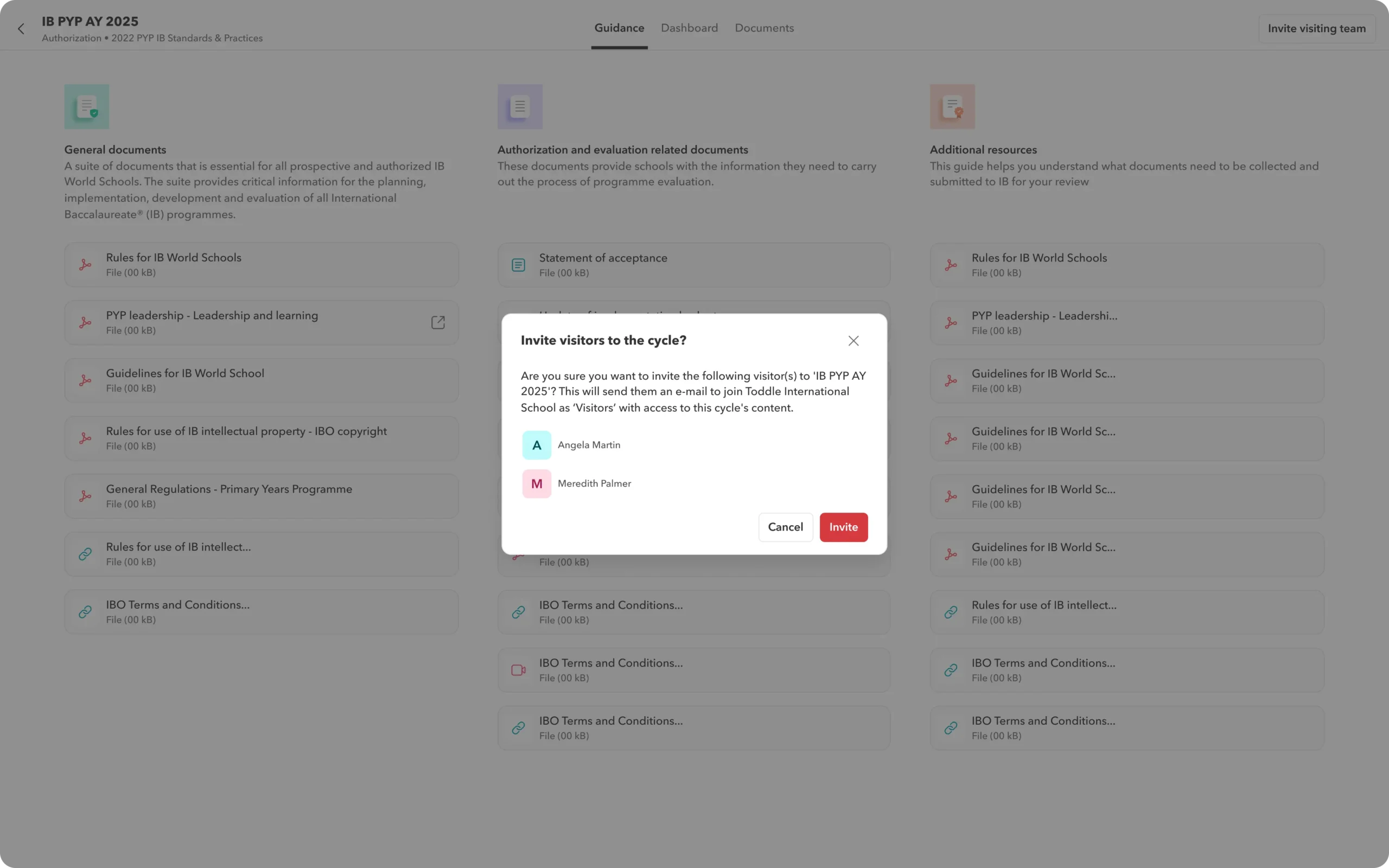 Sharing with visitors image