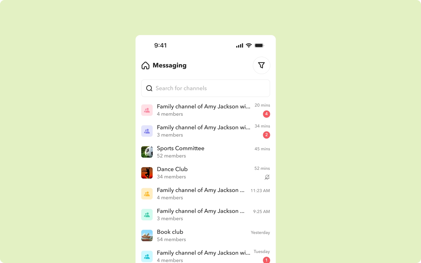 Custom channels image